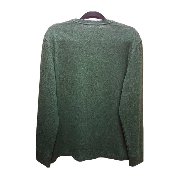 UNTUCKit Grassi Long Sleeve Henley Green Mens Regular Size Large Size L 358466 - Picture 3 of 8